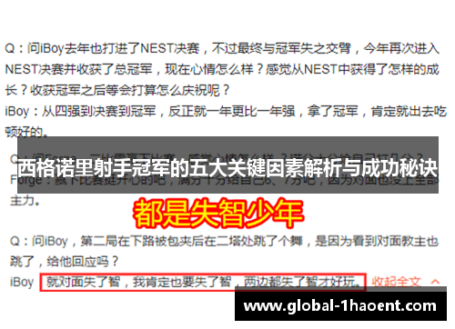 西格诺里射手冠军的五大关键因素解析与成功秘诀 西格诺里射手冠军的五大关键因素解析与成功秘诀